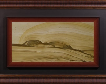 Framed Gorgeous Picture Sandstone Natural Rock Sierra Painting Landscape