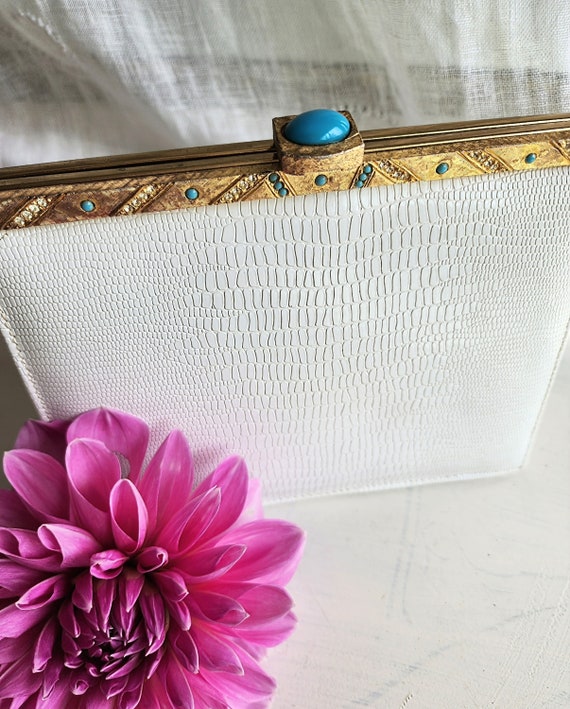 White vintage 50s clutch like brand new