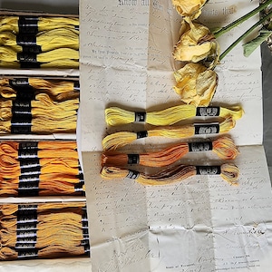 Könnte beinhalten: Nahaufnahme eines Vintage-Dokuments mit gelben Stickgarnrollen. Das Dokument ist ein Rechtsdokument mit dem Text "Know all Men by these Presents, that..." und ist von "Fin & Wenstielle" und "L.B. Marsh" mit dem Datum "A.D. 1861" unterzeichnet.
