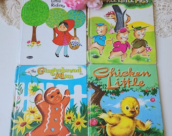 4 vintage children's book set