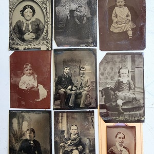 TINTYPE PHOTOS. Antique Victorian era tintype photos