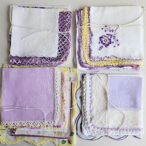 Vintage wedding yellow sunshine hankerchief bundle