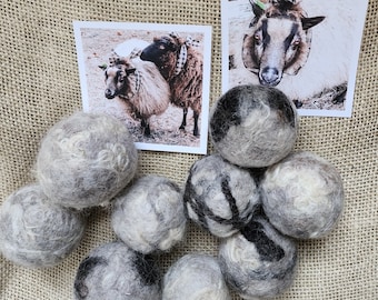 Sheep wool dryer balls set of 3