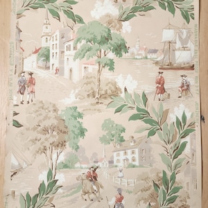 Papel de parede original do início do século XX. Preço por metro. Fabricado nos EUA. Ótimo para área de destaque ou para anotações em diários e scrapbooks.
