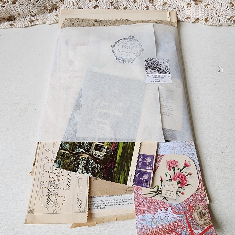 NEW! 40+ Pc Vintage Ephemera Bundle Bundle for Junk Journals, Cards ...