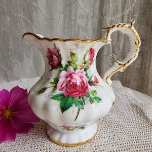 Beautiful pink rose small creamer