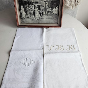 Antique French Linen bath towel, each sold separately