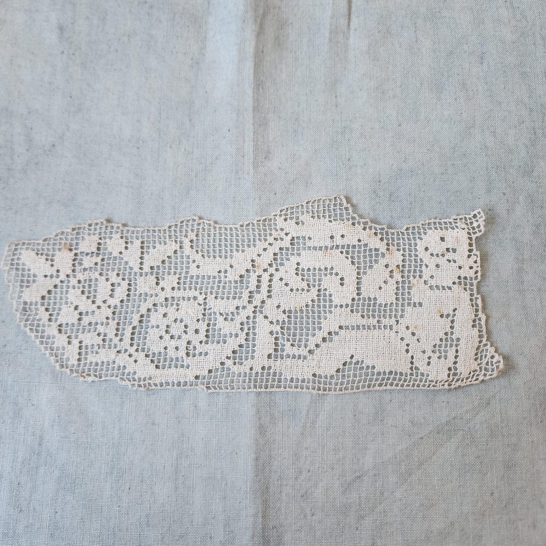Antique Netted Lace Handmade Angel 3 by 7 Inches - Etsy