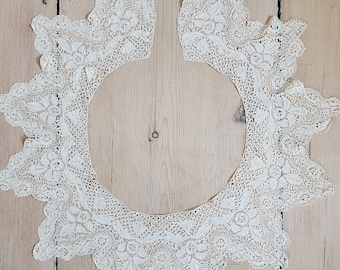 Beautiful long 64 inches neckline decoration. Antique hand made around late 1800s, early 1900s