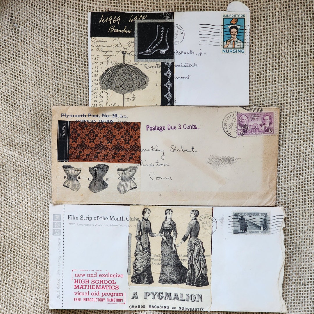 Vintage Decoupage Envelopes Etsy