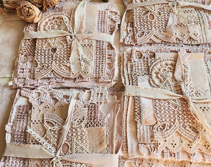 The Textured Collection TAN Vintage, Antique Dyed, Textured Fabric Collection Squares 8 by 8 ...
