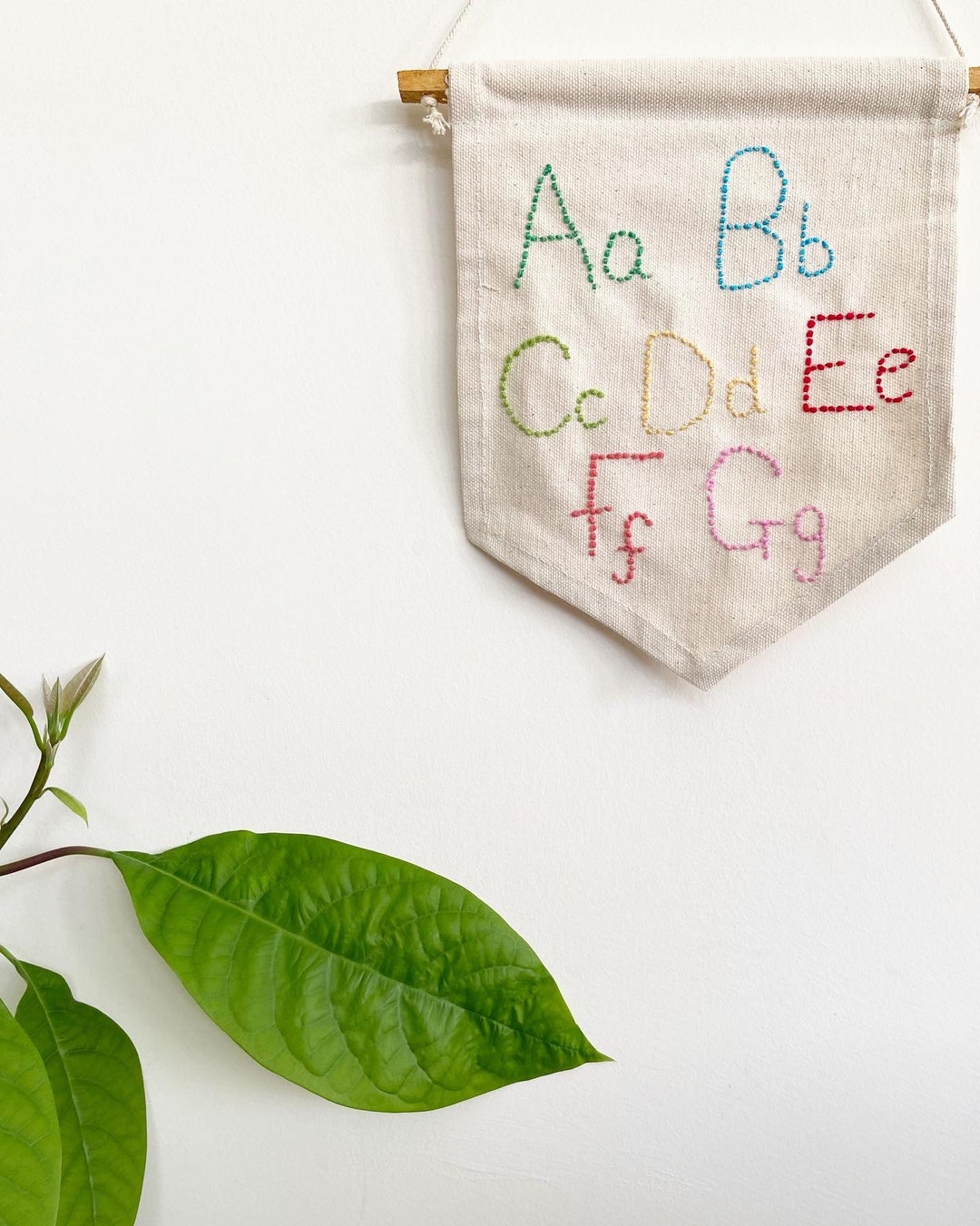 Abcdefg Pattern ABCDEFG Alphabet Flag Bunting Sign - Kids Room - Nursery Decor - Etsy