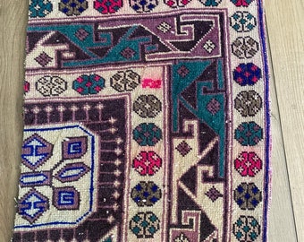 Vintage Turkish rug fragment #9