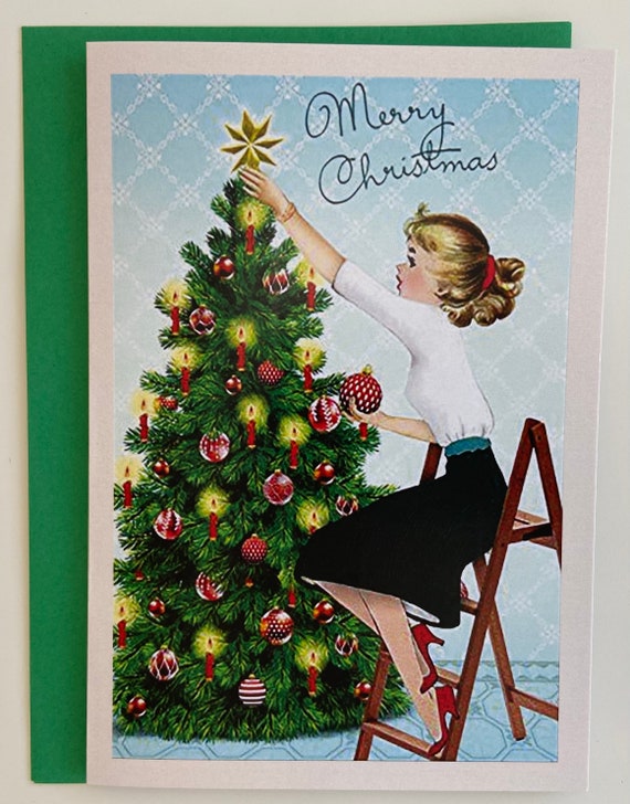 Carte De Noël « Carte De Paysage -Noël Dans Le Jardin