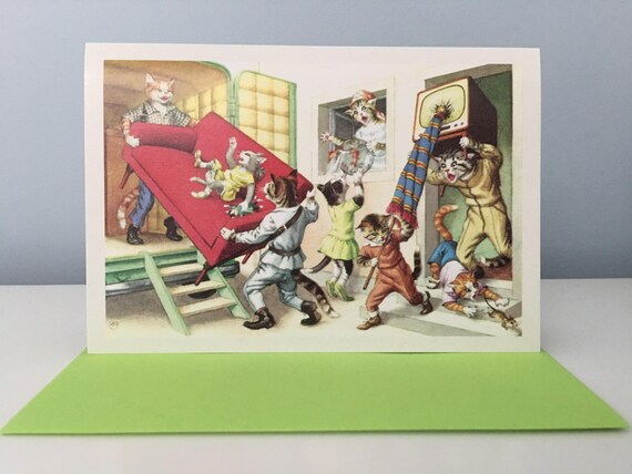 Carte Chats Demenagement Carte Nouvelle Adresse Carte De Etsy