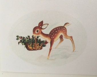 Vintage Fawn Stickers, Holiday Stickers, Teacher Stickers, Diary Stickers, Christmas Stickers, Family Stickers, Calendar, stationery, Holly