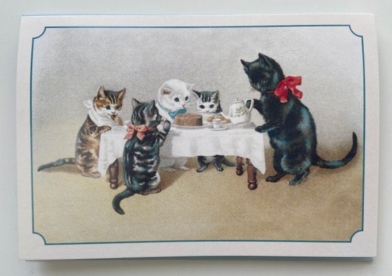 Artery8 Grußkarte Mit Katzen-Kunst – 17,5x12,5 Cm, Blanko Innen, Inkl. Umschlag