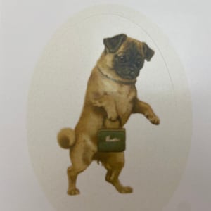 Collants Pug vintage, Collants Carlin, Étiquettes cadeaux, Autocollants Retro, Carlin humanisé, Collants professeur, Collants Agenda