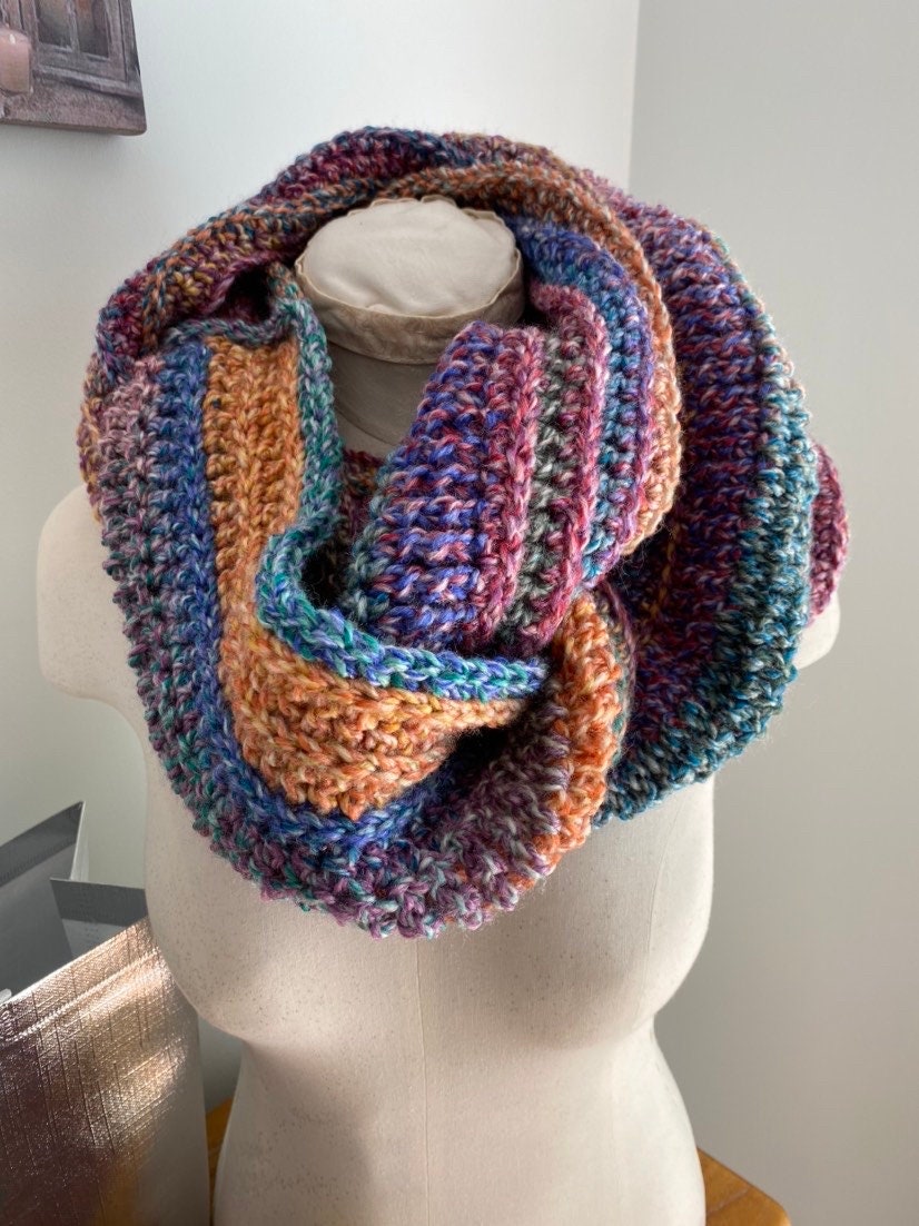 Kit Crochet New Beginning Infinity Scarf Cowl Kit | Easy Pattern ...