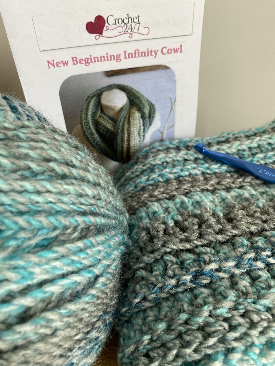 Beginner Friendly Crochet Cowl Kit, Easy Crochet Scarf Pattern ...