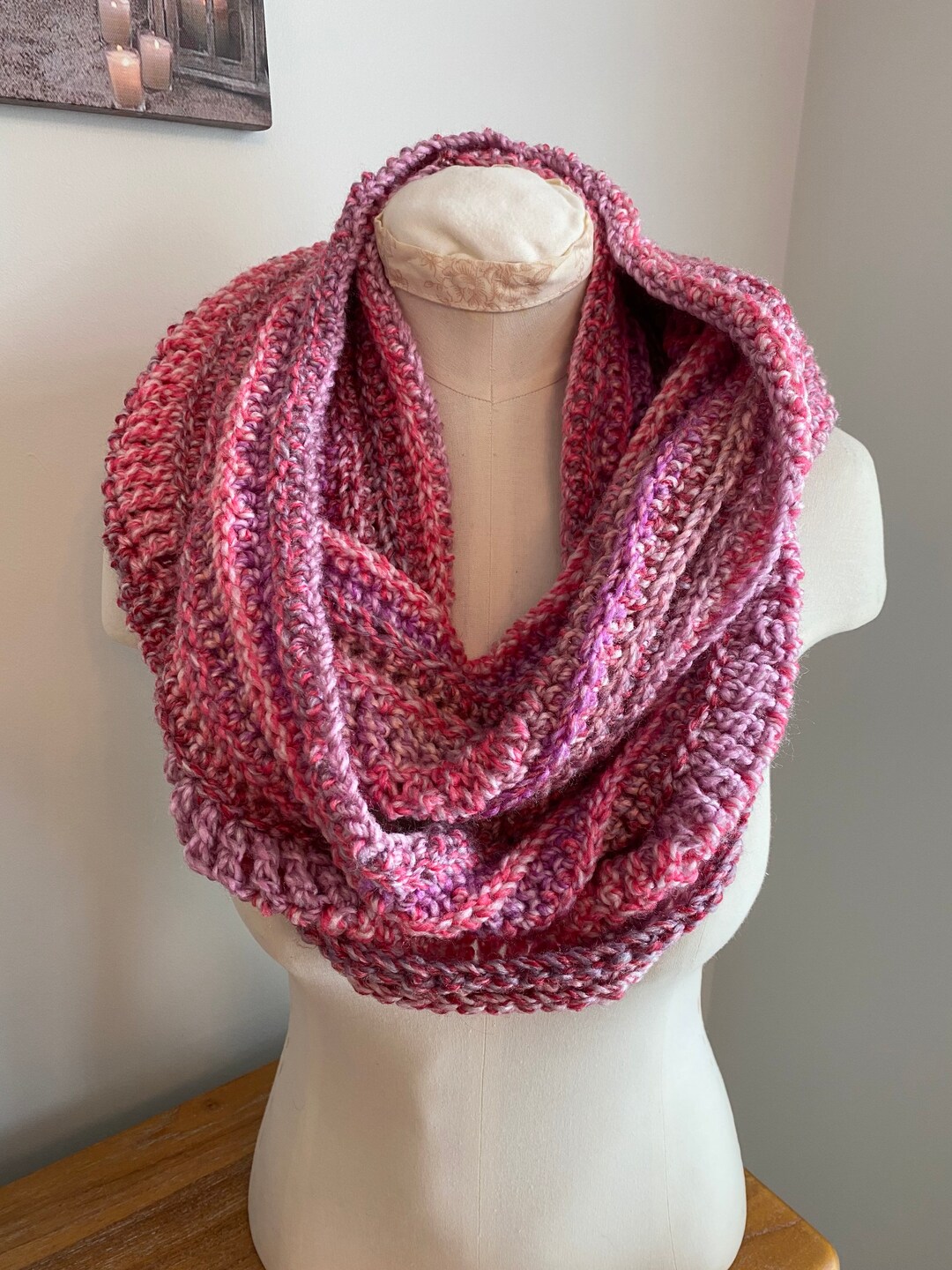 Kit Crochet New Beginning Infinity Scarf Cowl Kit Easy Pattern Circular ...