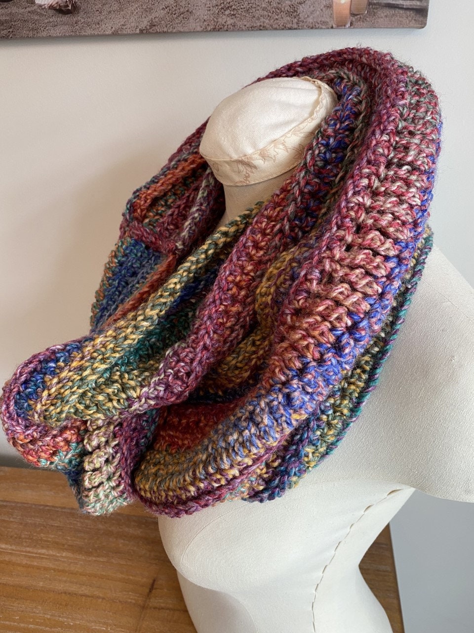 Kit Crochet New Beginning Infinity Scarf Cowl Kit Easy - Etsy UK
