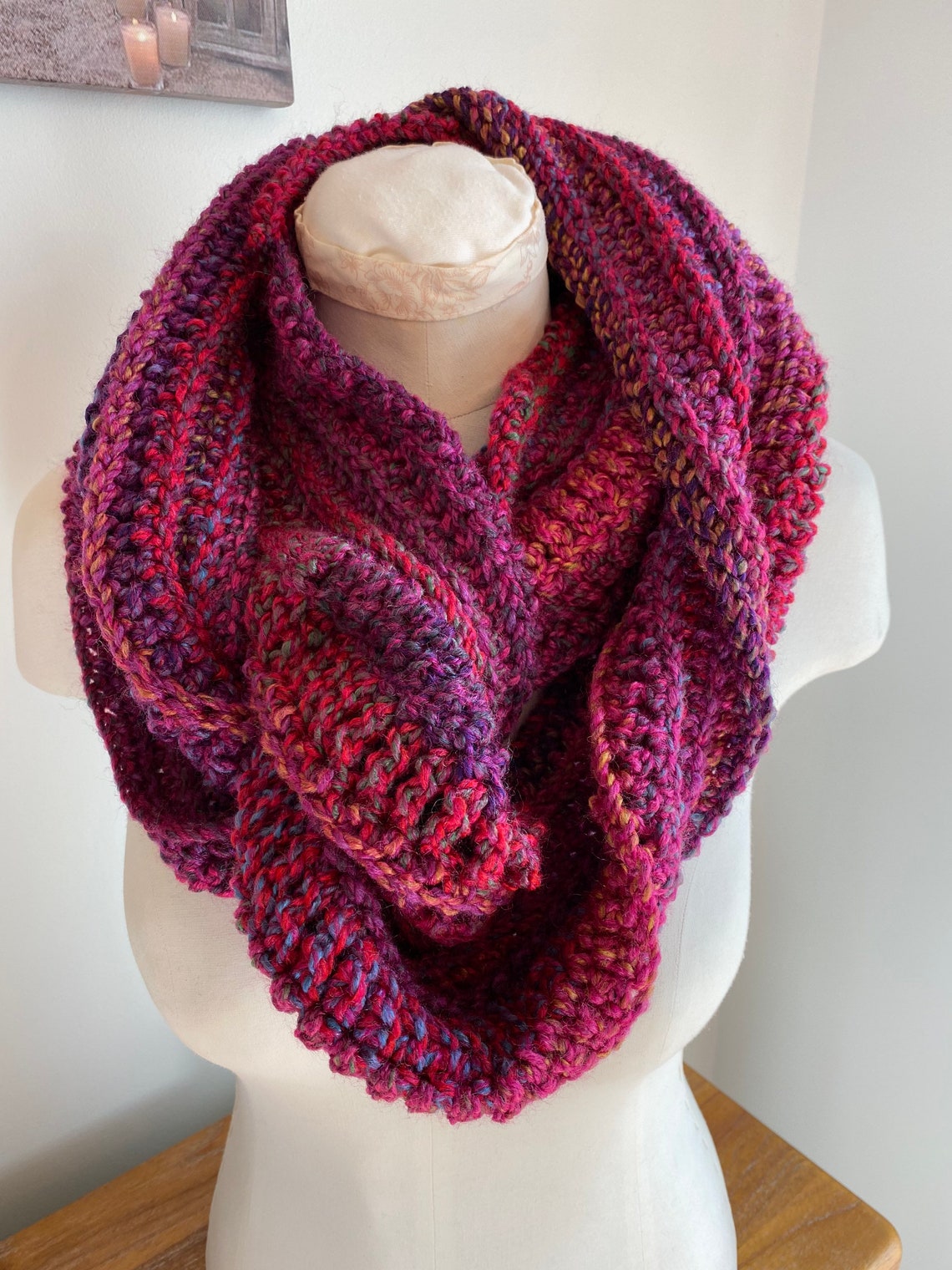 Kit Crochet New Beginning Infinity Scarf Cowl Kit | Easy Pattern ...