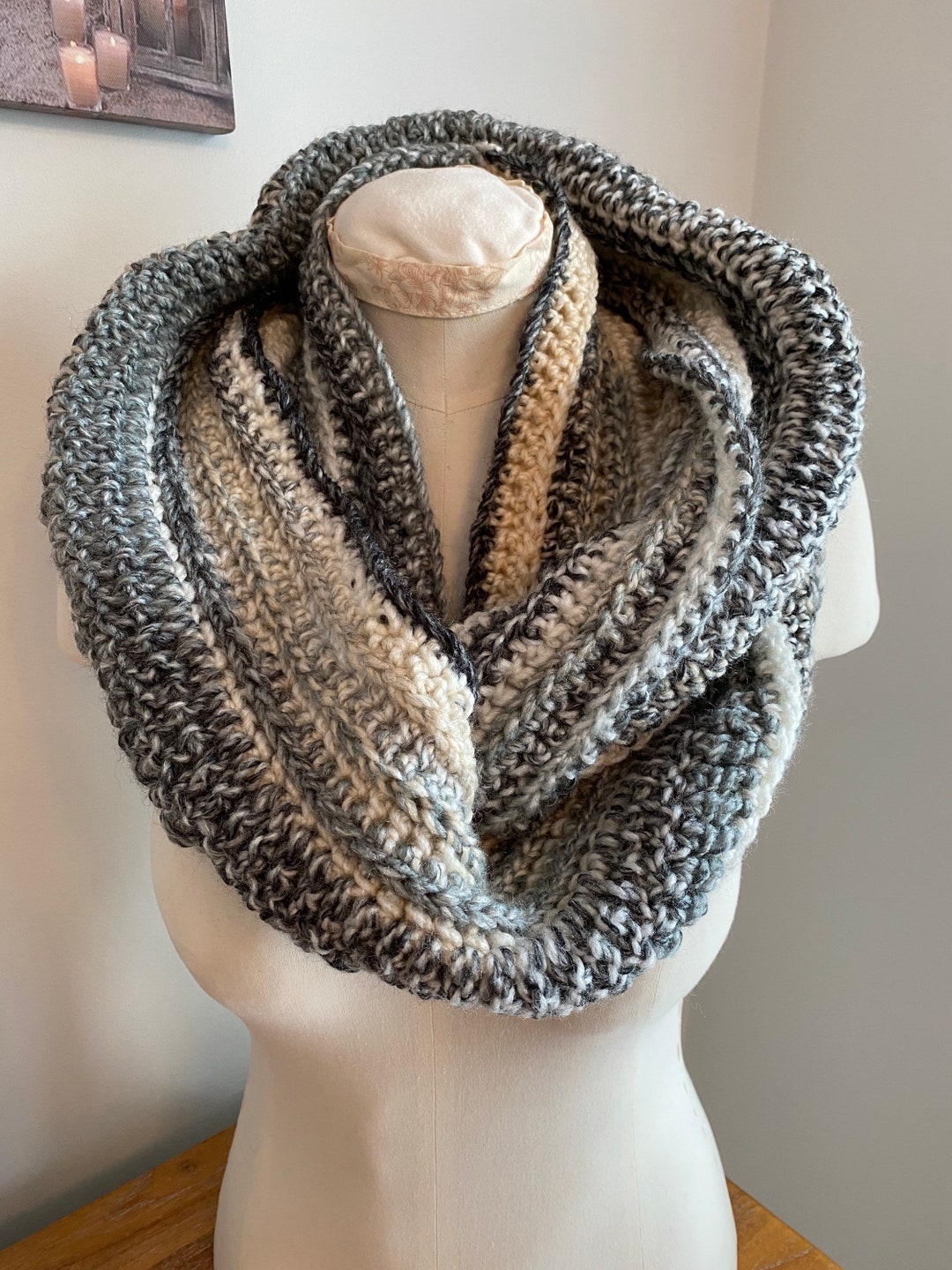 Kit Crochet New Beginning Infinity Scarf Cowl Kit | Easy Pattern ...