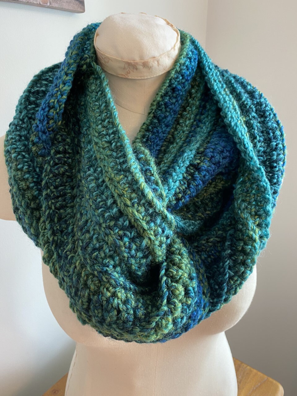 Crochet Pattern Infinity Cowl Scarf | Easy Pattern | Quick Make ...