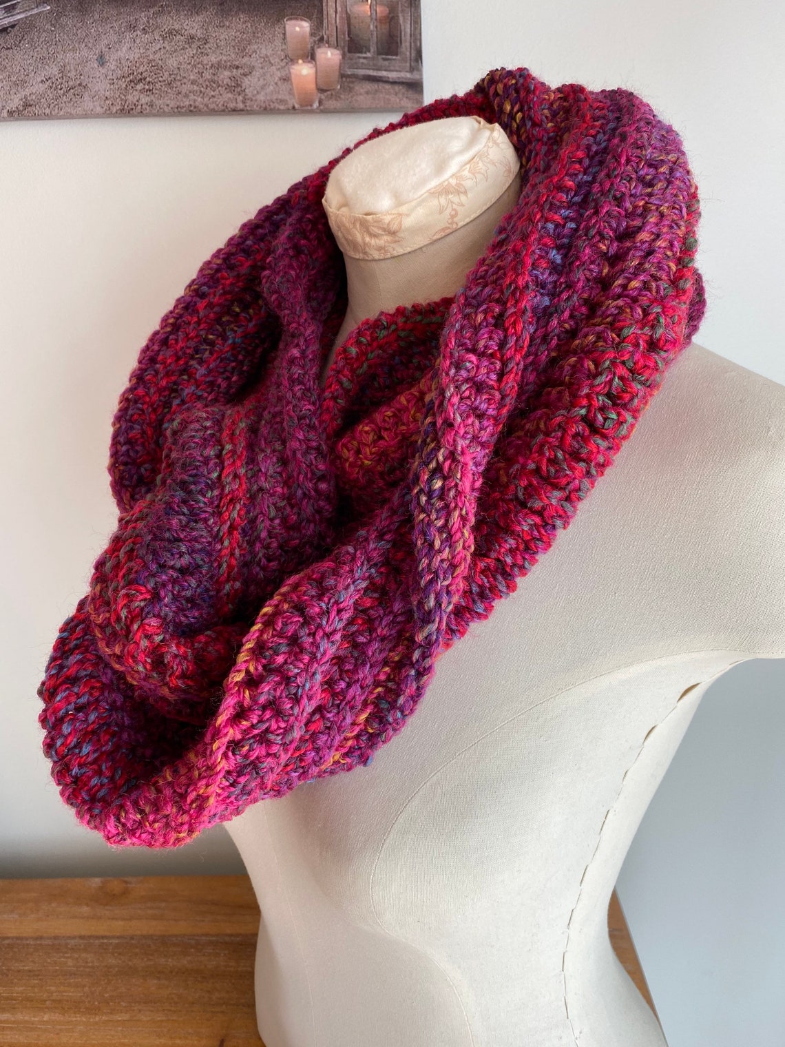 Kit Crochet New Beginning Infinity Scarf Cowl Kit | Easy Pattern ...