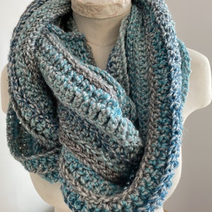 Crochet Pattern Infinity Cowl Scarf | Easy Pattern | Quick Make | Digital PDF | Instant Download