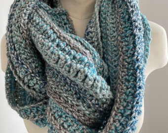 Crochet Pattern Infinity Cowl Scarf | Easy Pattern | Quick Make | Digital PDF | Instant Download