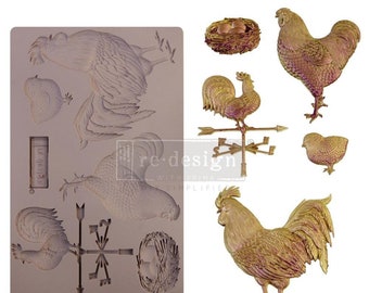 Pop Mould Farm Rooster and Hen Chocolate Sucker Easter Mould 