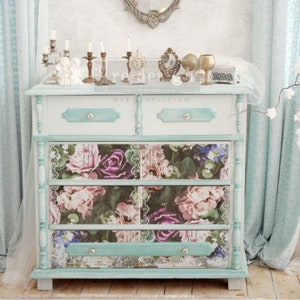 Prima Marketing Redesign Decoupage Decor Tissue Paper – DARK LACE FLORAL – 19″ X 30″