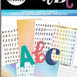 Unique Alpha Fonts Value Pack Stickers - MAMBI Happy Planner Stickers