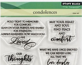 Sellos transparentes de condolencias de 12,7 x 16,5 cm - Penny Black