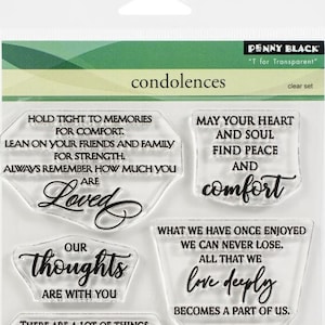 Sellos transparentes de condolencias de 5" x 6,5" - Penny Black
