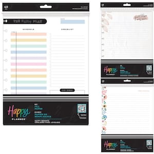 Happy Planner Big Filler Paper - 40 Sheets -  choice of styles Seasonal Whimsy, Happy Brights, or Faith Mood