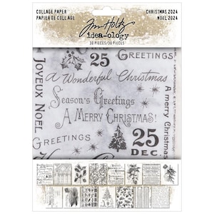 Tim Holtz idea-ology 2024 Christmas Collage Paper TH94409