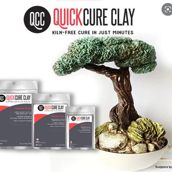 Quick Cure Clay - Durcissement sans four en quelques minutes, colorisez instantanément avec des encres, des peintures et des médiums