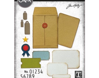 Tim Holtz Sizzix Thinlits Dies - Collector 665926