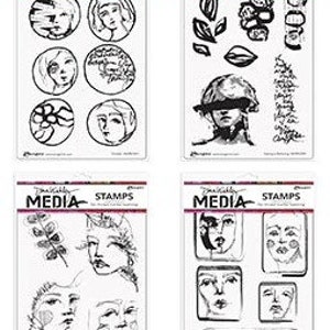 thumbnail image 2 of Scrapbooking 6 X 9 RangerWords In Faces Dina Wakley Edia Cling Staps 2 of 11