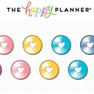 Mini Rainbow Metal Expansion Discs - Happy Planner - MAMBI