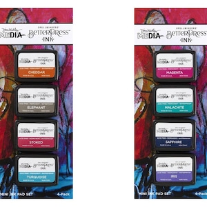 Spellbinders Betterpress Ink Mini Set 4/pkg by Dina Wakley - Etsy