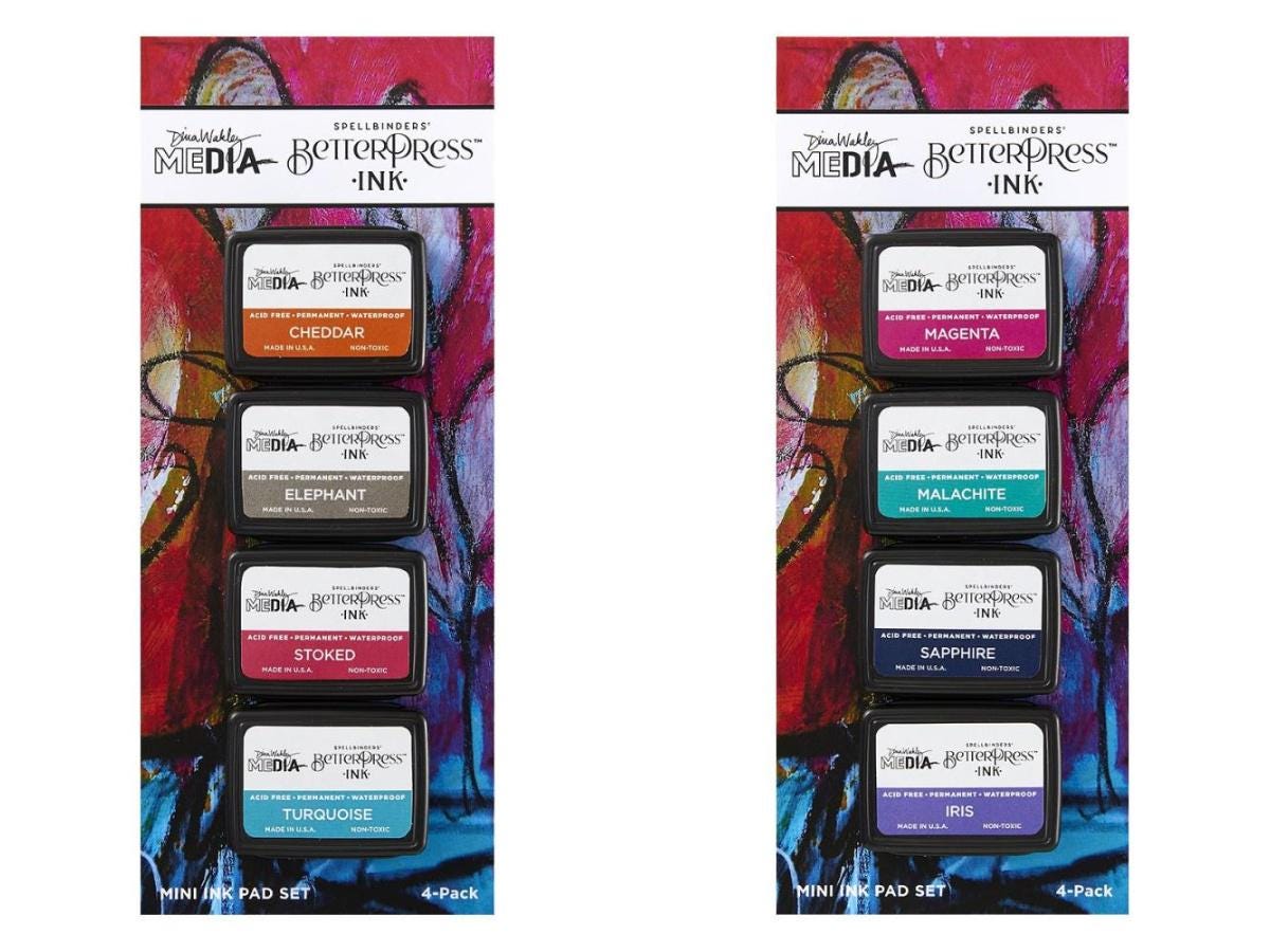 Spellbinders Betterpress Ink Mini Set 4/pkg by Dina Wakley - Etsy