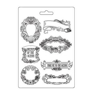 Stamperia Soft Maxi Mould -Songs Of The Sea Labels - A5 6&quot; X 8&quot;