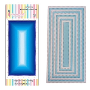Dress My Craft Mini Slimline Dies - Mini Stitched Scalloped Frame, Mini Stitched, or Mini Dotted