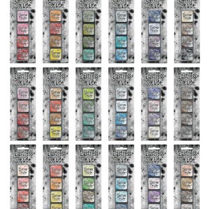 Neu! Tim Holtz Distress Mini Oxide Ink Pads 4 / Pkg - Sets 1-18 oder Mini Blending Brushes