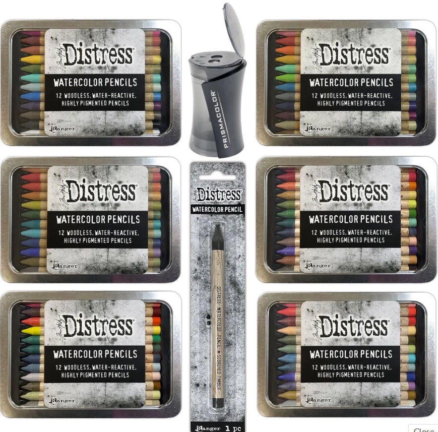 Tim Holtz Distress Crayons Bundle - Sets 8, 9 & 10 Mixed Media Art Crayons