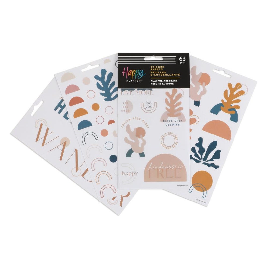Playful Abstract - 5 Sticker Sheets - MAMBI Happy Planner Stickers - Etsy